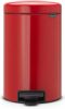 Brabantia Newicon Pedaalemmer 12 Liter Met Kunststof Binnenemmer Passion Red online kopen