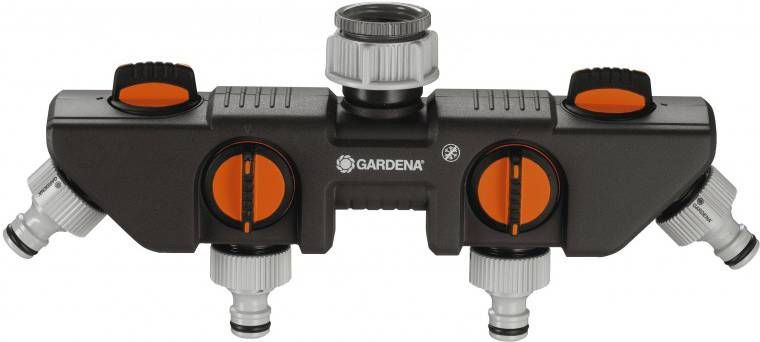 GARDENA Waterverdeler 4 kanalen zwart en oranje 8194-20 online kopen