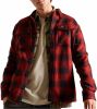 Superdry Redwood Check Wool Miller Overshirt 40 Shirt , Rood, Heren online kopen