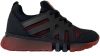 Red Rag 13557 suède sneakers zwart/rood online kopen