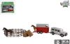 Massamarkt Kids Globe Land Rover Met Paardentrailer En Accessoires Die Cast Pull Back 26cm online kopen